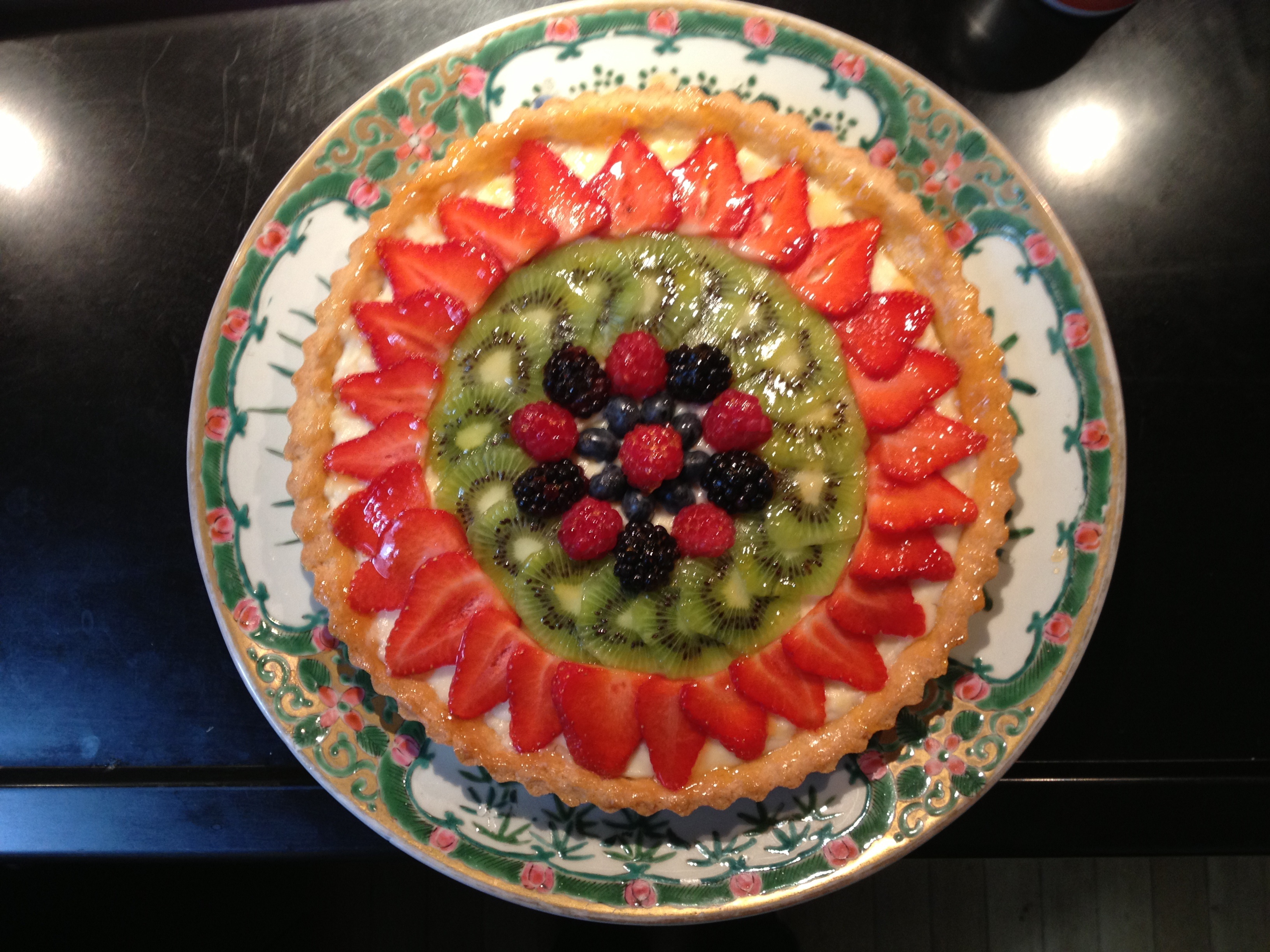 Colourful fruit tart (GF) The Great British Bake Off