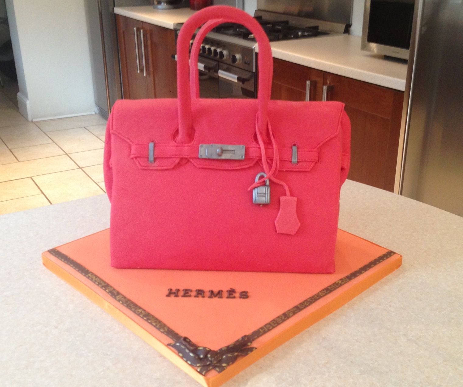 Hermes birkin bag cake | The Great British Bake Off