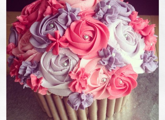 Pink & Purple Giant Cupcake The Great British Bake Off Pink & Purple Giant Cupcake The Great British Bake Off
