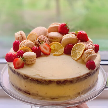 Layered lemon cake