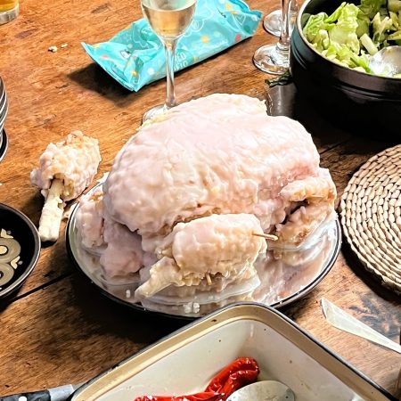 Raw chicken Victoria sponge