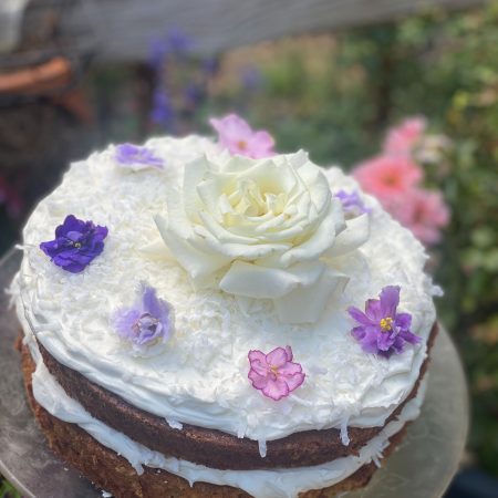 Pineapple Carrot Coconut Cake