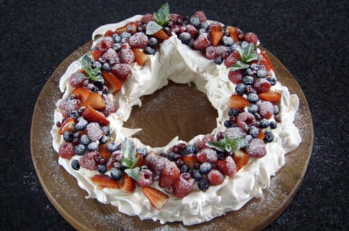 Mary's Christmas Pavlova | The Great British Bake Off