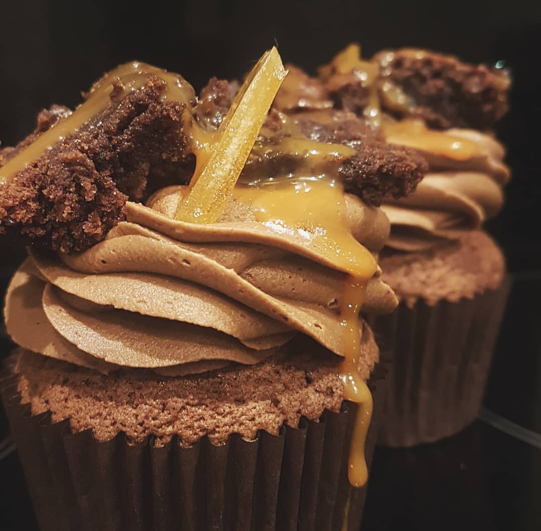Salted caramel brownie cupcakes The Great British Bake Off The
