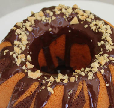 Liam Charles’s Peanut Butter & Chocolate Swirl Cake