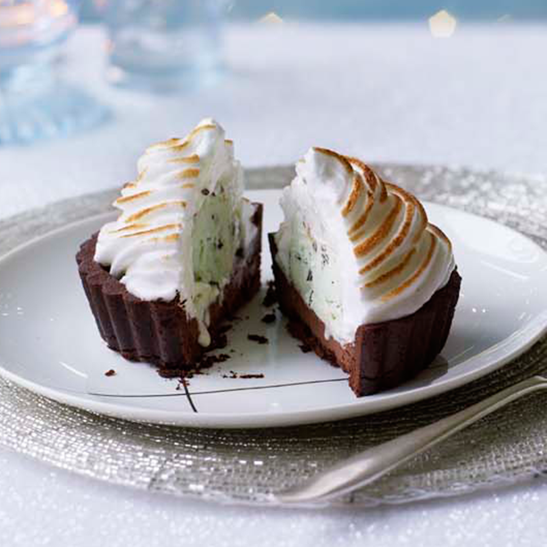 Mint Chocolate Chip Baked Alaska