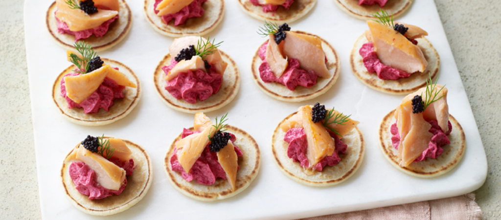 Homemade Blinis with smoked salmon Recipe from