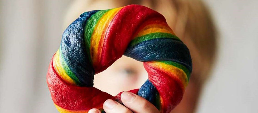 Paul Hollywood S Rainbow Coloured Bagels The Great British Bake Off