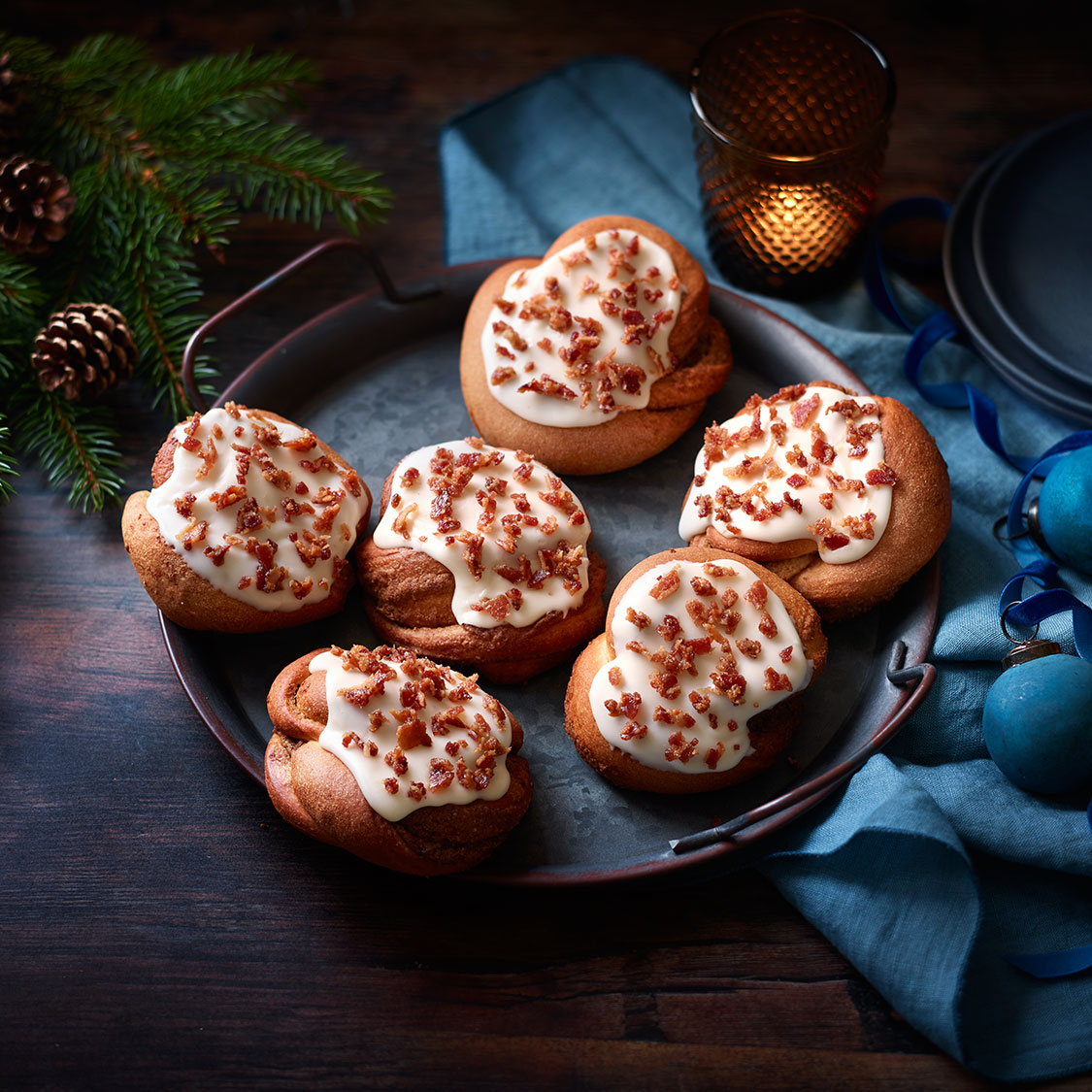 Jon's Pecan & Maple Buns with Candied Bacon The Great British Bake Off The Great British