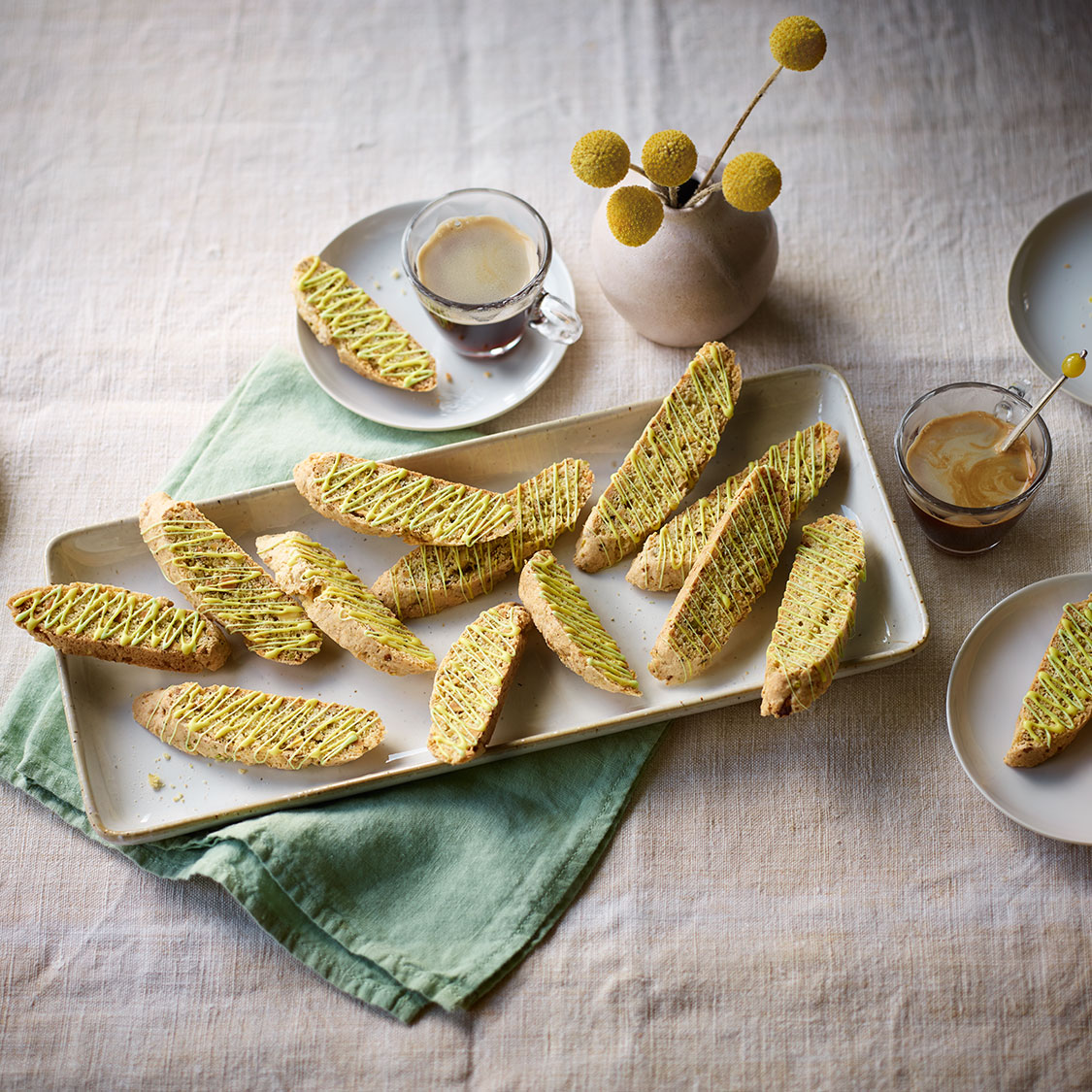 Prue Leith’s Pistachio & Lemon Biscotti The Great British Bake Off