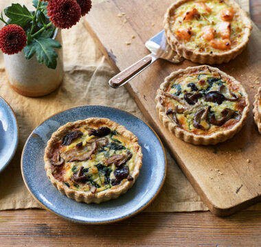 Hermine’s Salmon & Leek, and Spinach & Mushroom Quiches