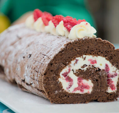 Paul Hollywood’s Chocolate and Raspberry Roulade