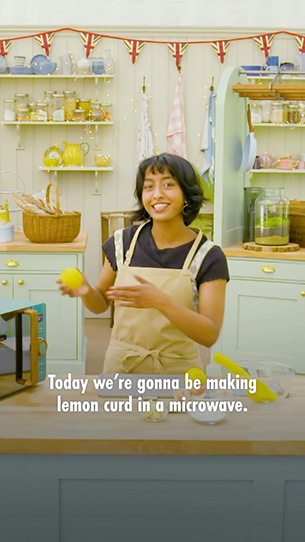 Sumayah making lemon curd