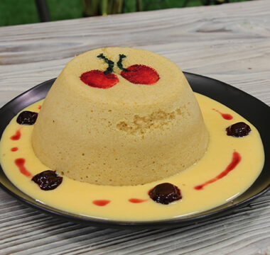 Liam Charles’s Steamed Bakewell Sponge