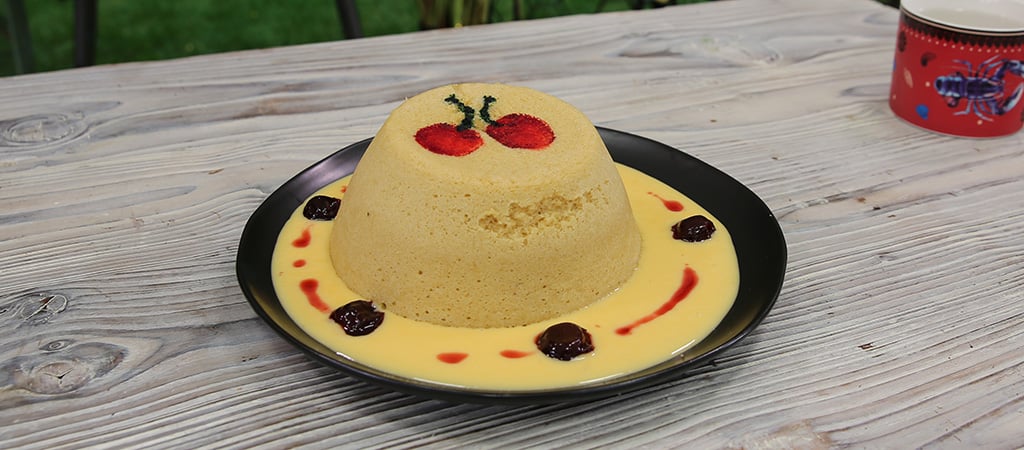 Liam Charles’s Steamed Bakewell Sponge recipe - The Great British Bake Off