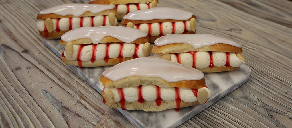 Liam Charles’s Vampire Teeth Iced Buns