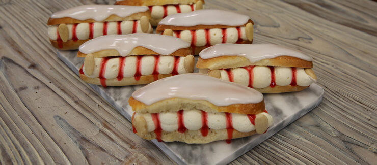 Liam Charles’s Vampire Teeth Iced Buns