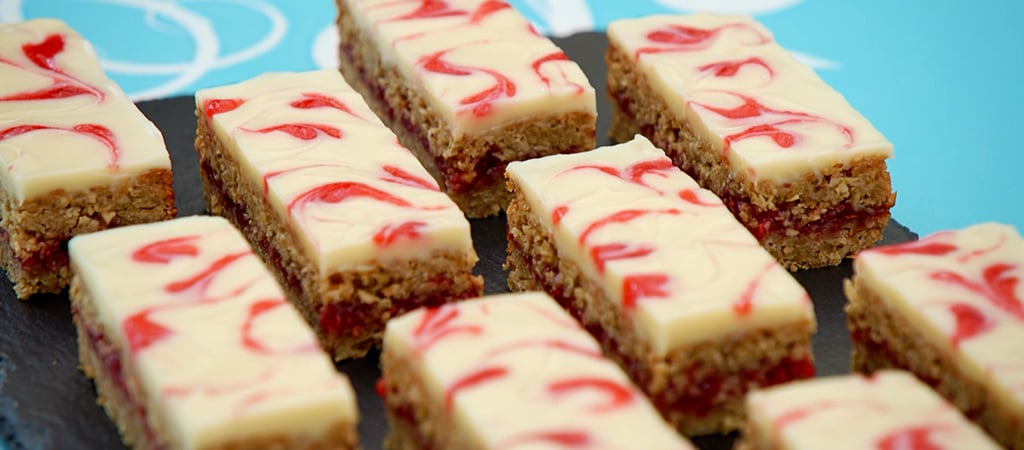 Paul Hollywood’s Raspberry Ripple Layered Flapjack