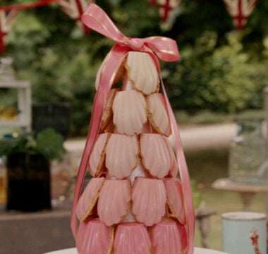 Prue Leith’s White Chocolate & Lemon Madeleine Tower