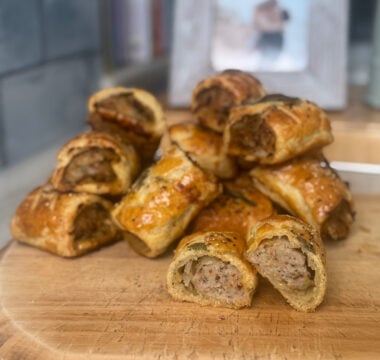 Matty’s ‘Handshake Worthy’ Caramelised Onion and Apple Sausage Rolls