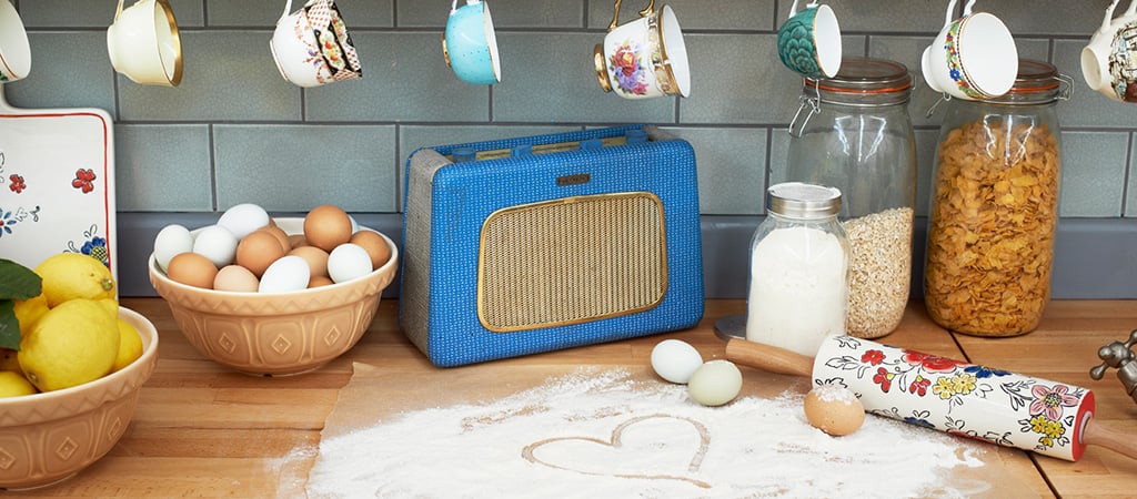 A messy worktop in the Bake Off Tent