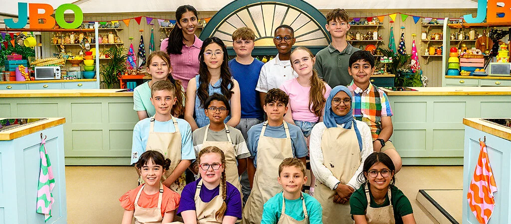 Series 11 Junior Bakers pose in the Tent