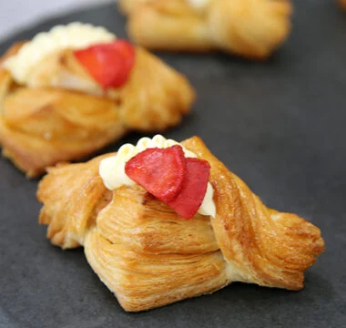 Ravneet Gill's Strawberries and Clotted Cream Danish