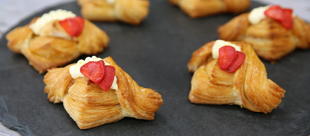 Ravneet Gill's Strawberries and Clotted Cream Danish