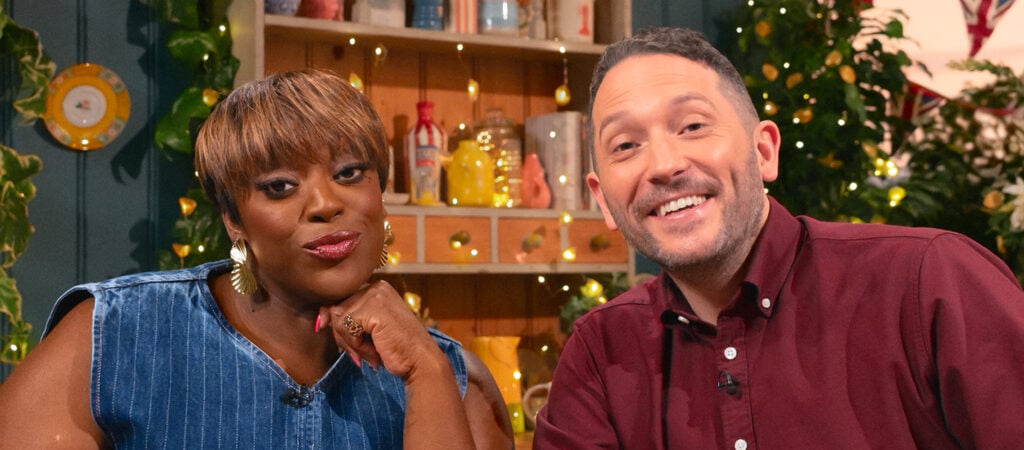 Jon Richardson and Judi Love on the Second Helpings set