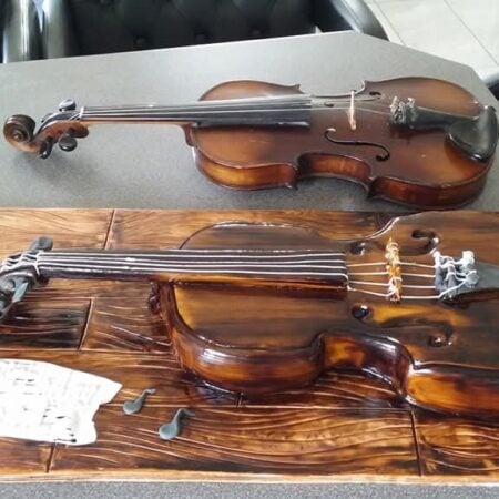 Violin Chocolate Biscuit Cake