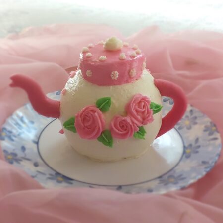 Edible Tea Set Cupcake Topper - Handmade Fondant Teacup and Teapot