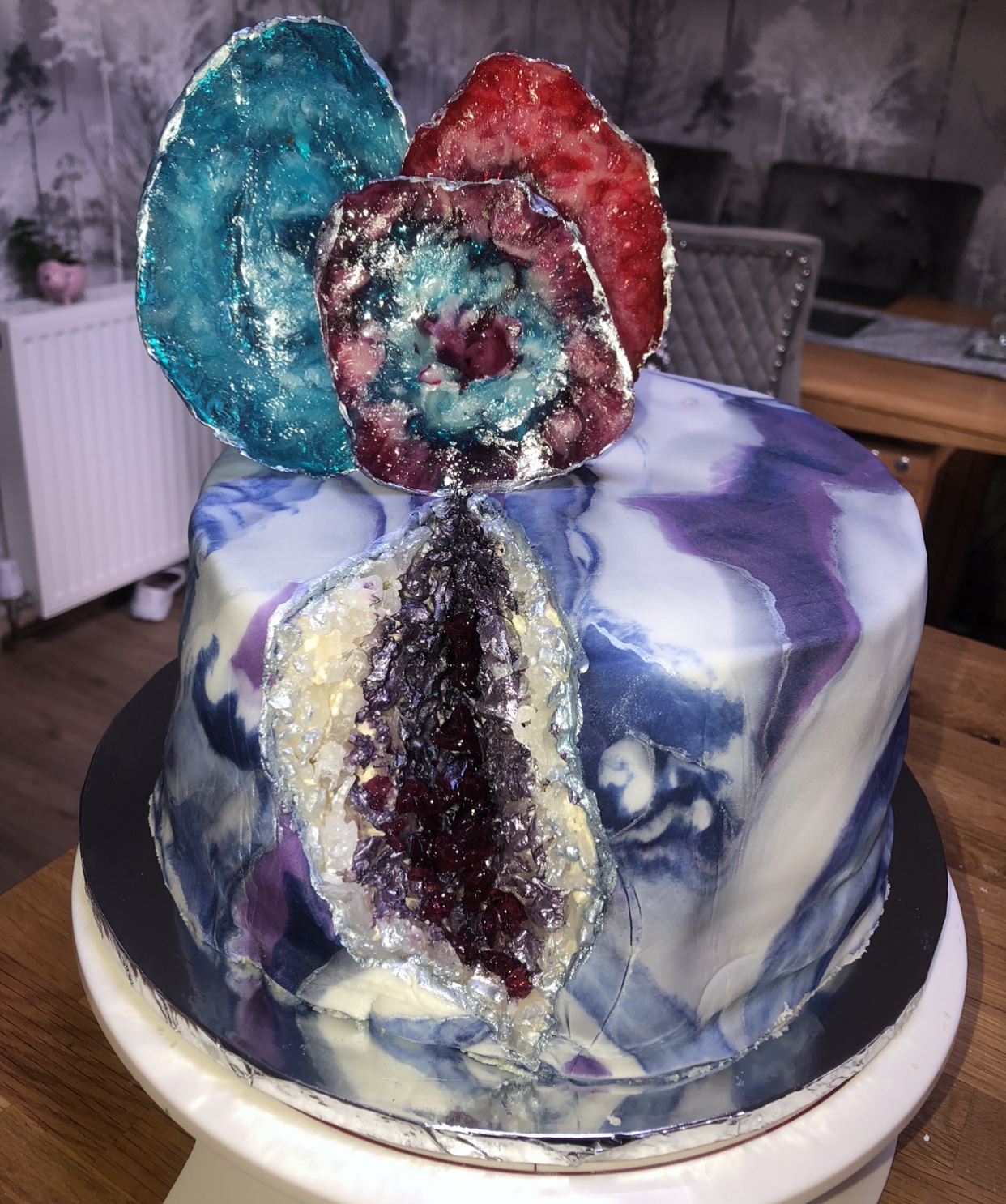 Amethyst Orchid Birthday Cake | 40th birthday cake for a won… | Flickr