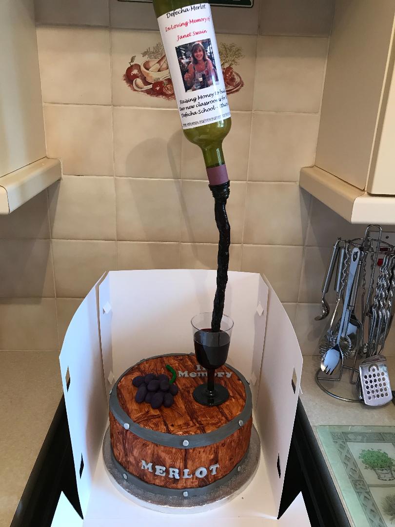 Wine bottle cake for my dad! - Decorated Cake by Mira - - CakesDecor