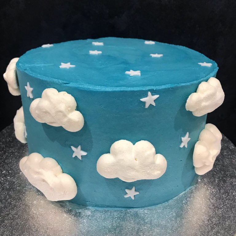 Baby shower cloud cake The Great British Bake Off The Great British