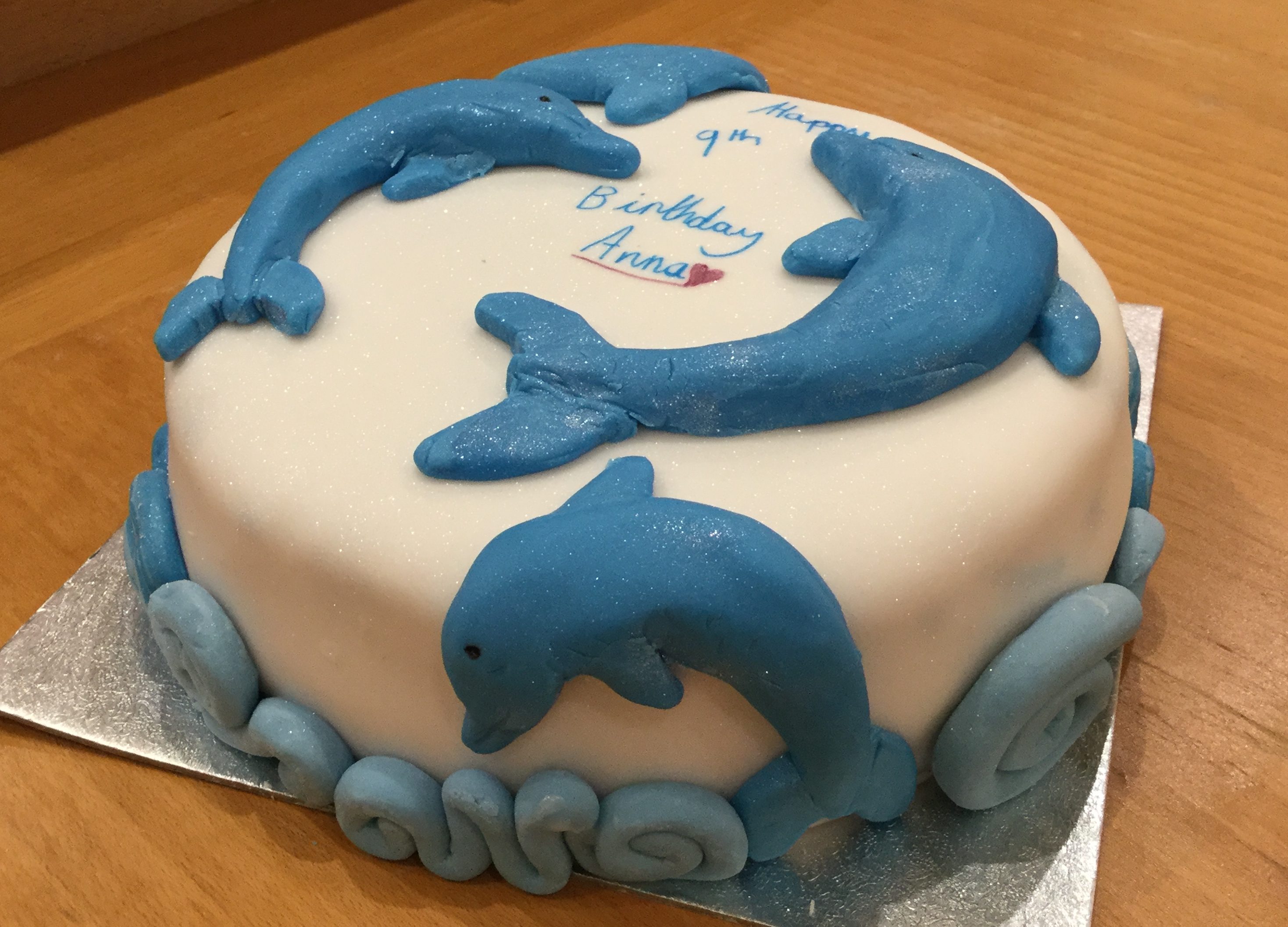 Dolphin Birthday Cake For Our 8 Year Old Daughter - CakeCentral.com