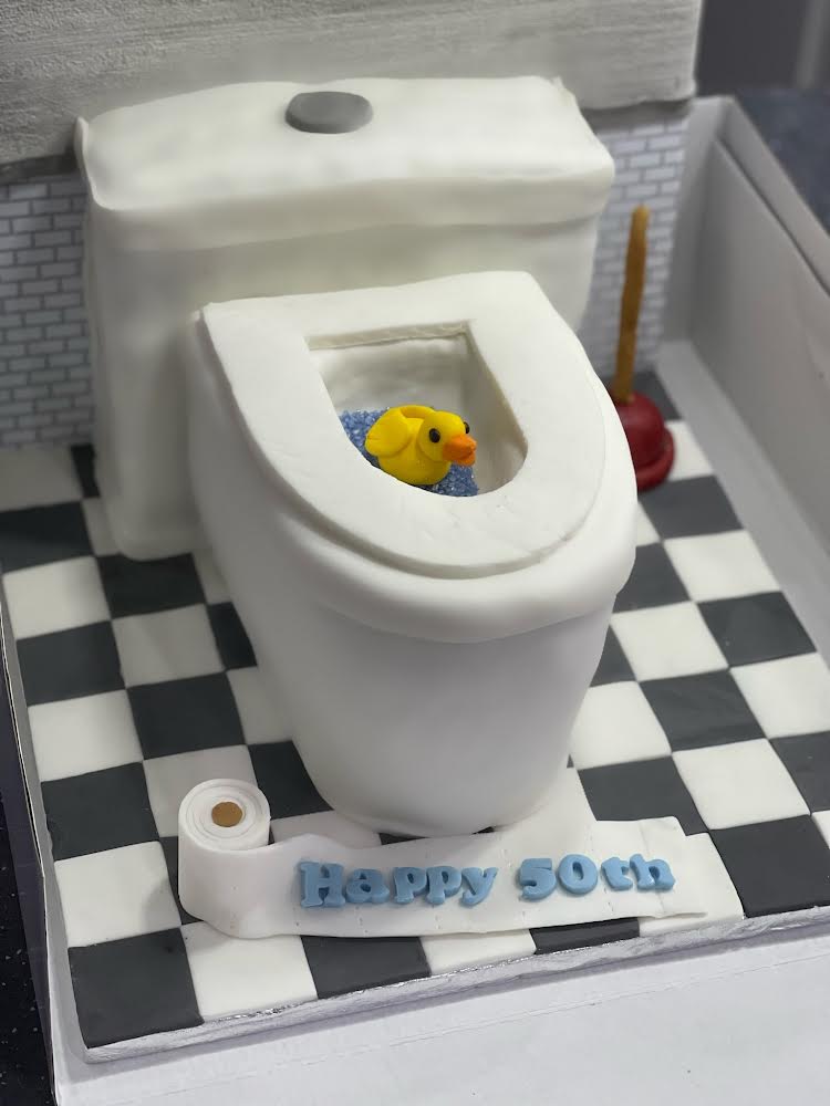 Cake tag: toilet - CakesDecor