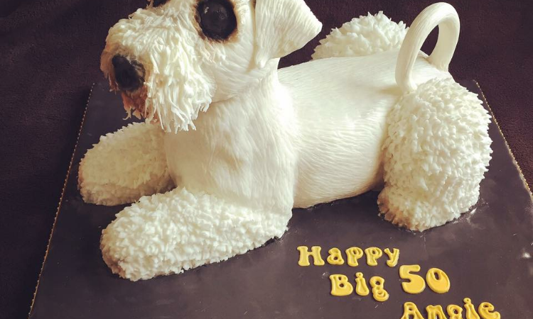 Miniature deals schnauzer cake