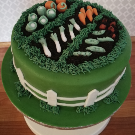 Vegetable theme cake by Creme Castle