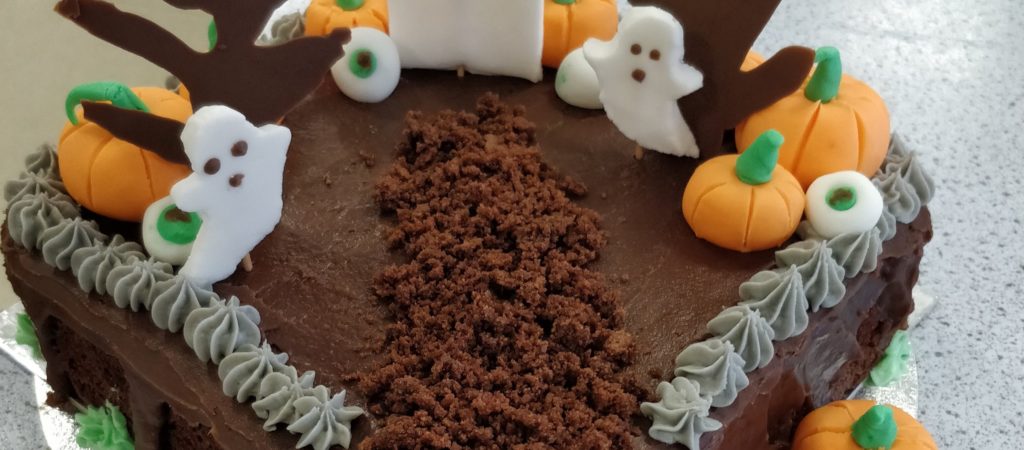 Halloween chocolate cake The Great British Bake Off