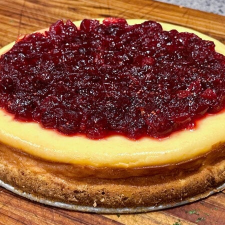 Cranberry Ricotta Cheesecake