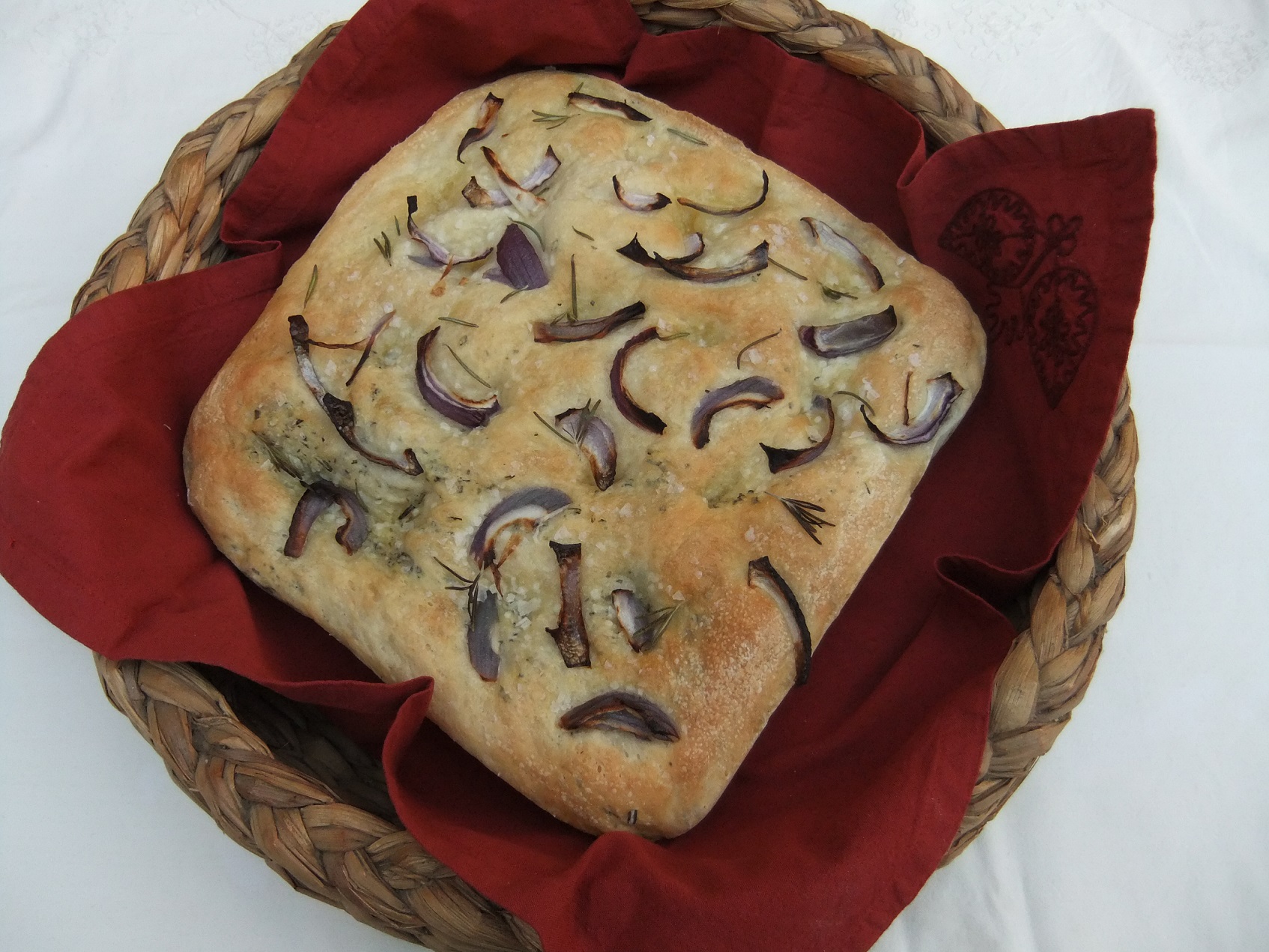 Focaccia bread with red onions The Great British Bake Off The Great