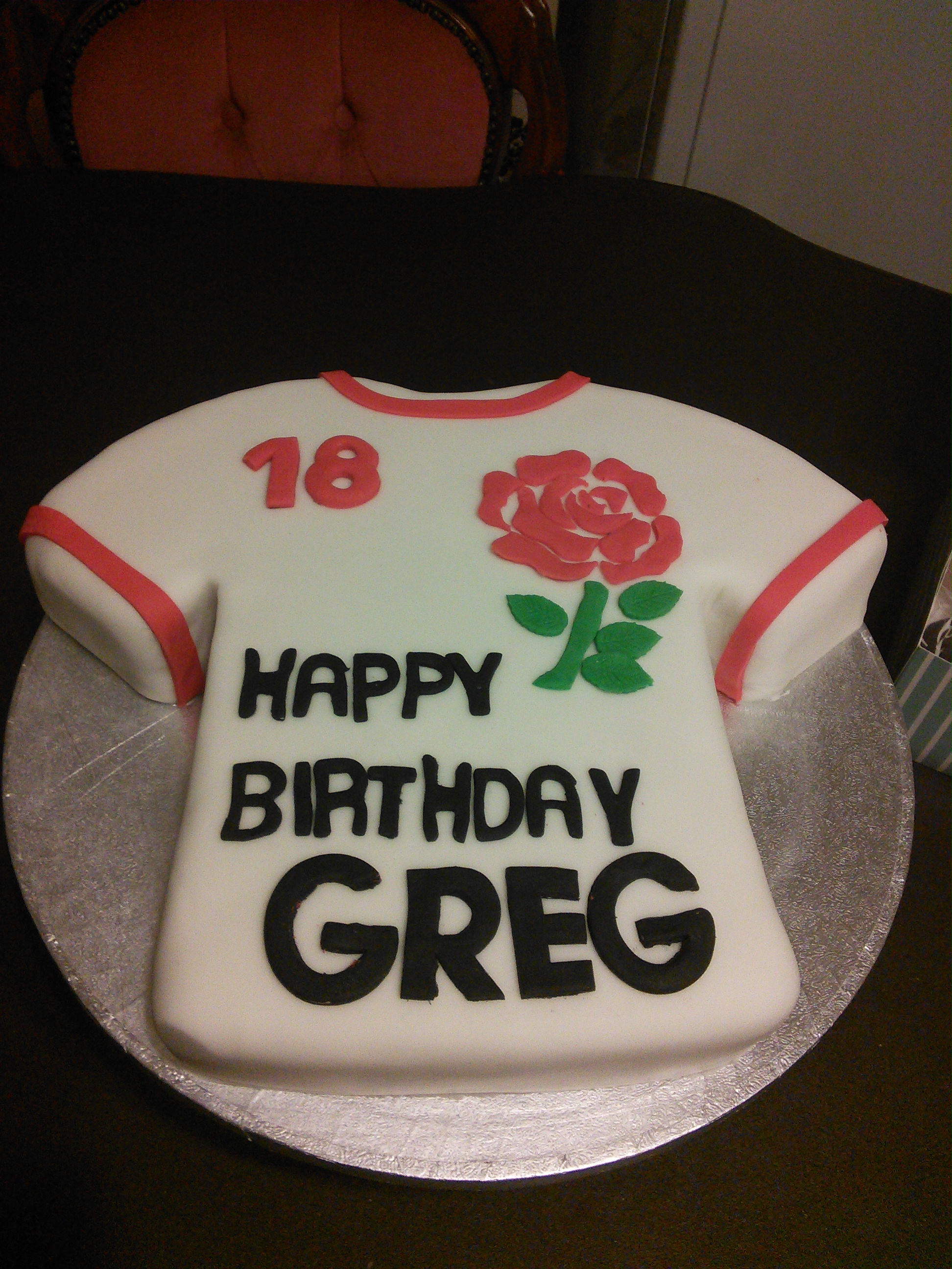 Personalised Rugby Ball Birthday Cake