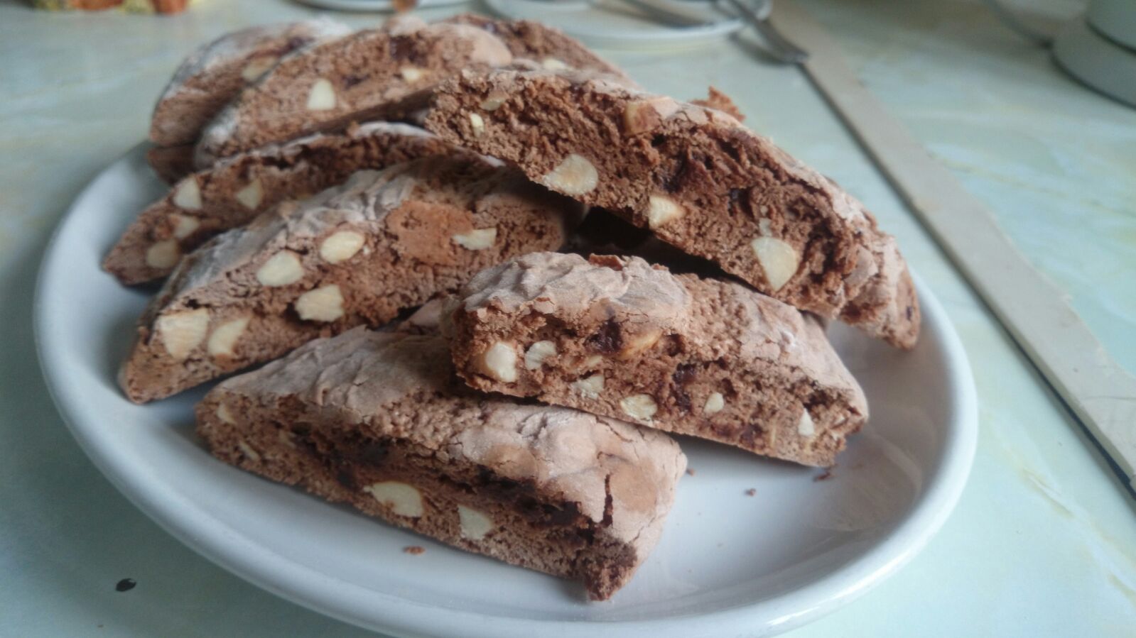 Chocolate and almond biscotti The Great British Bake Off The Great