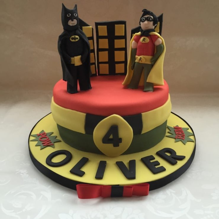 Batman and Robin themed cake The Great British Bake Off The Great