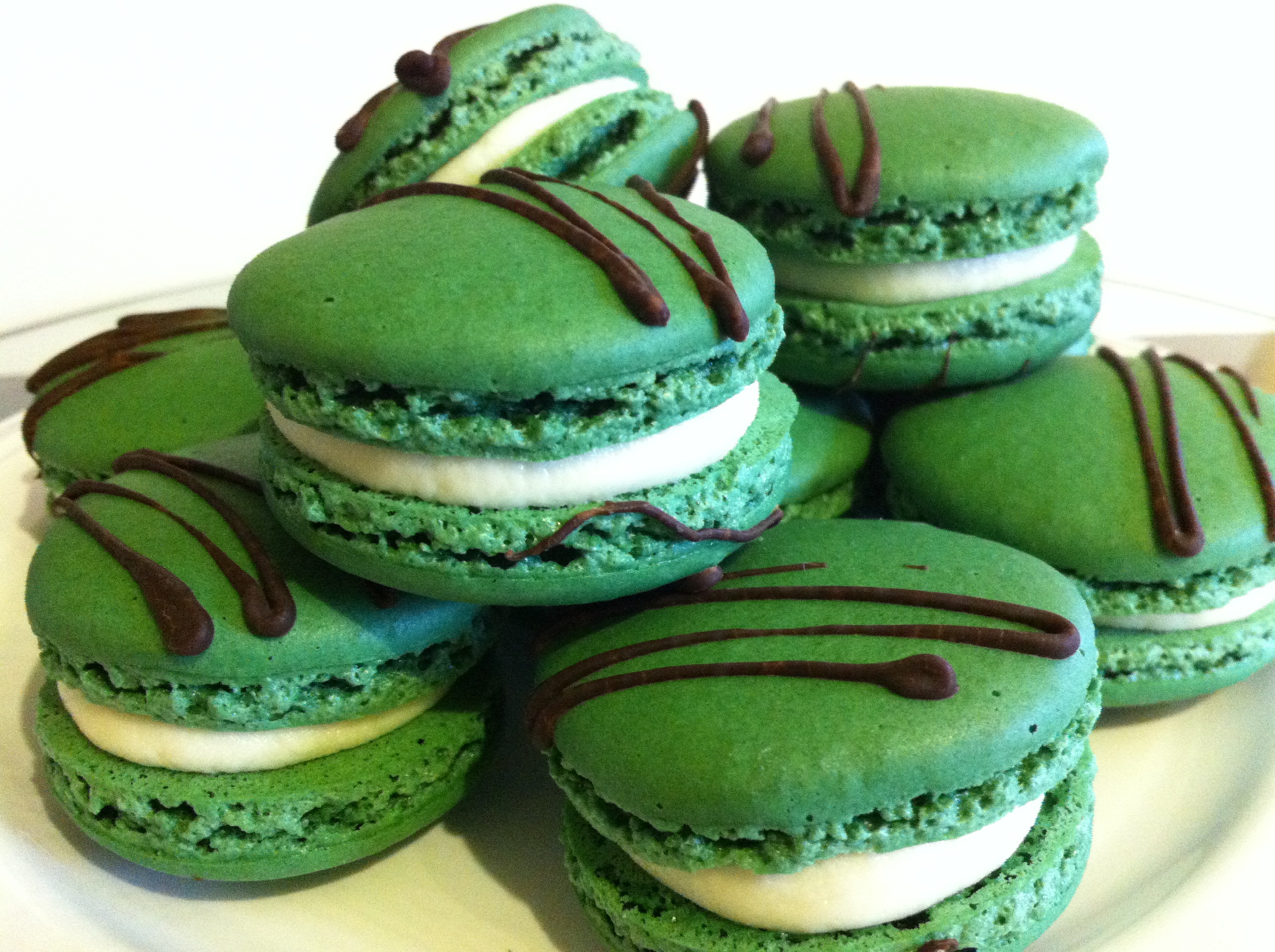 Peppermint cream macarons The Great British Bake Off The Great