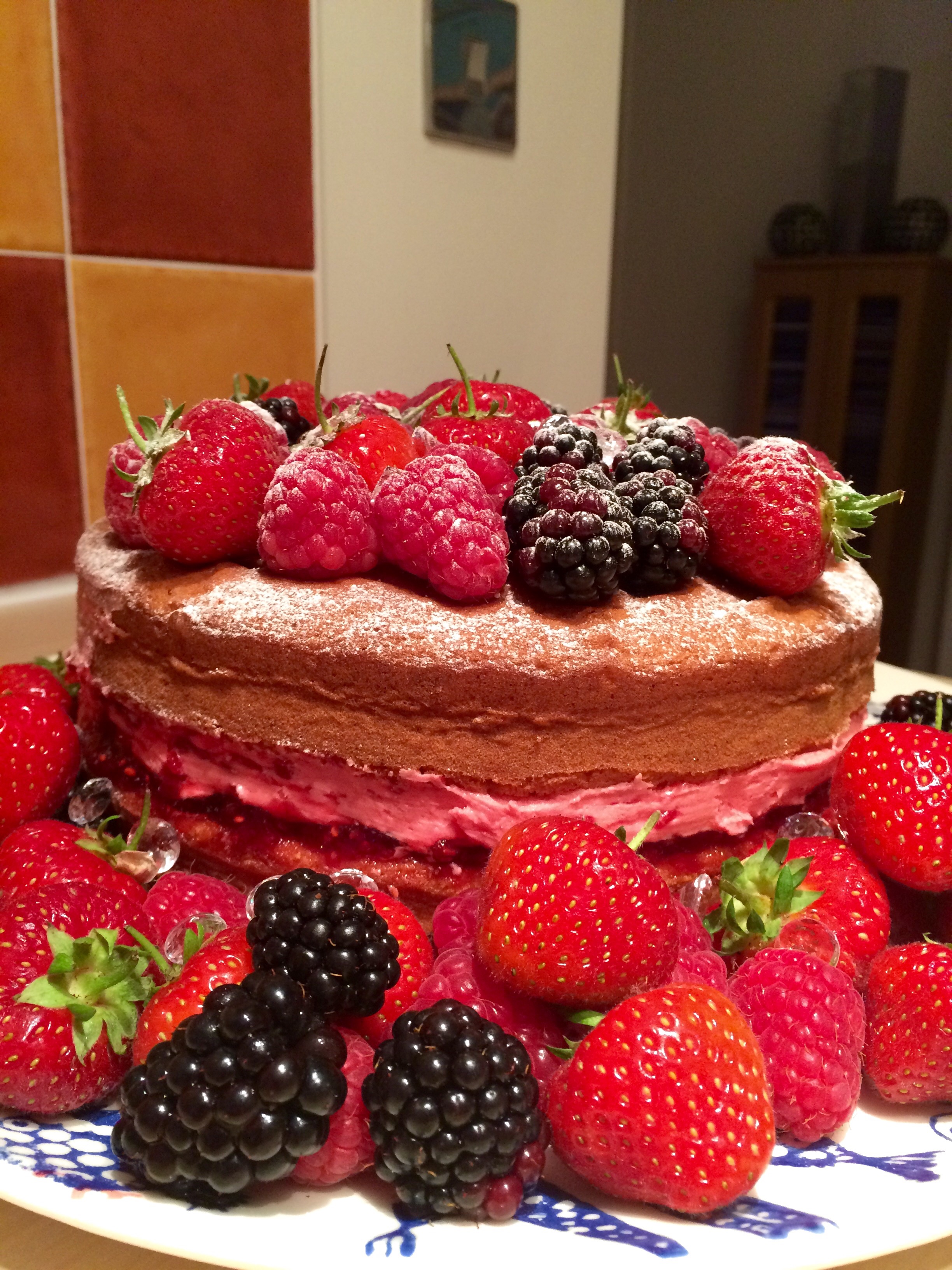 Mixed fruit sponge for Namibia The Great British Bake Off The Great