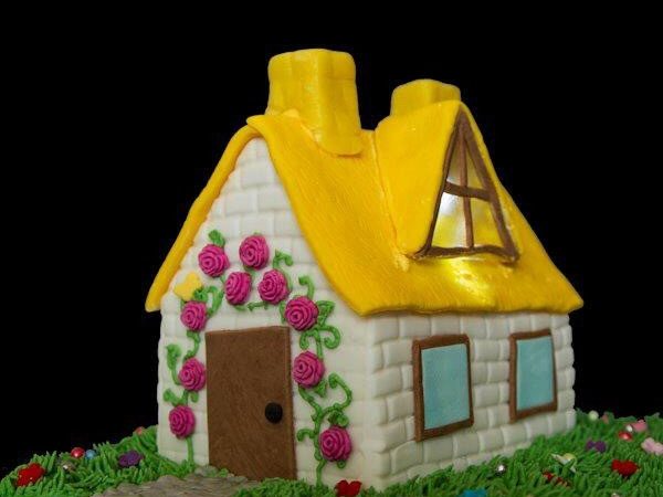 Cottage cake with real light - The Great British Bake Off | The Great ...