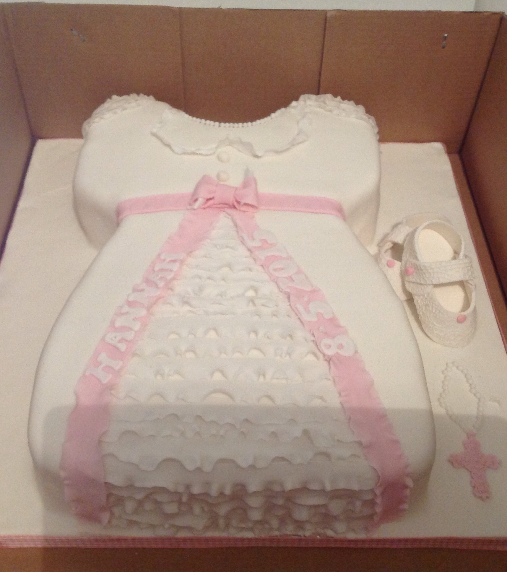 Frilly christening gown cake The Great British Bake Off The Great