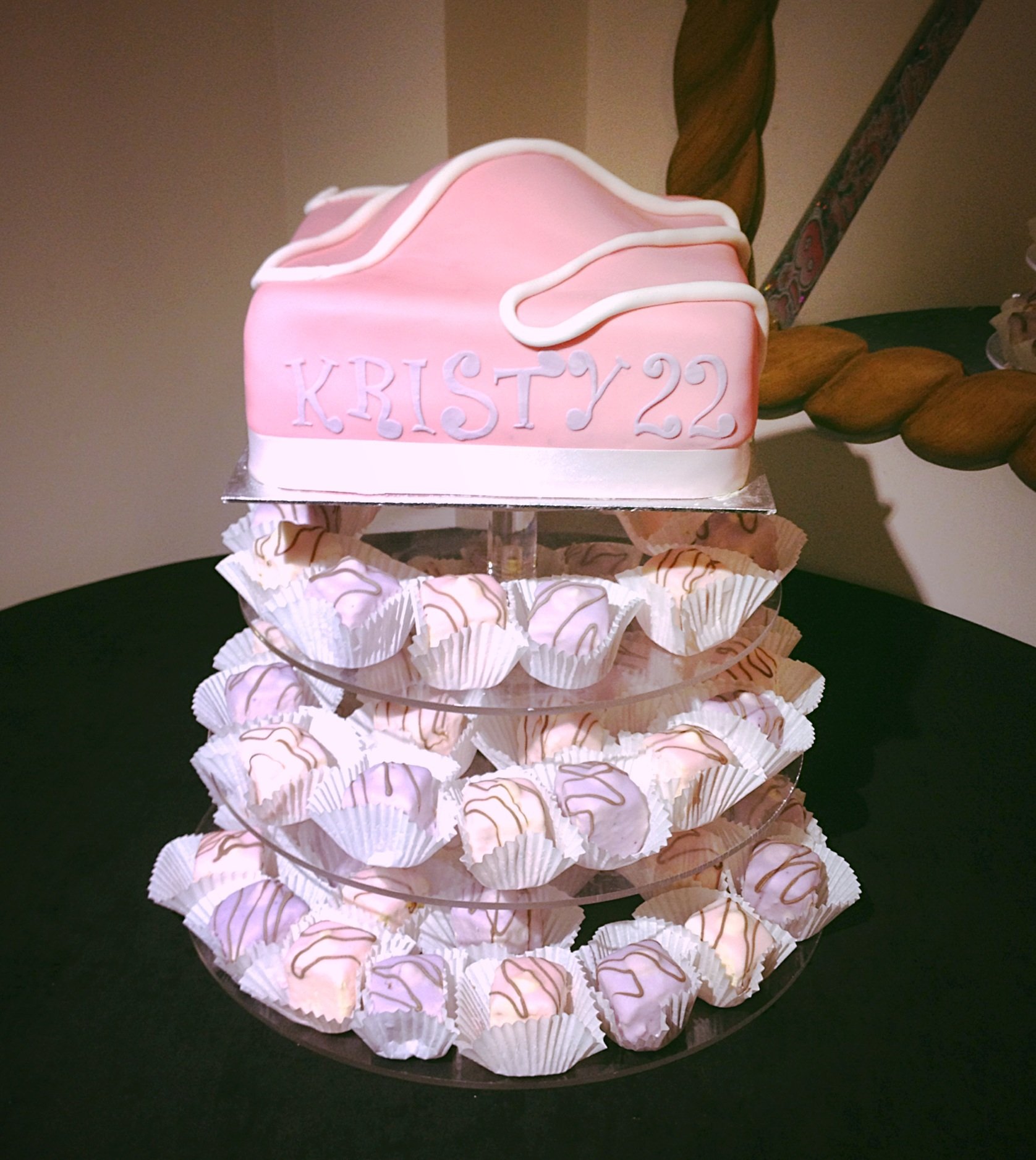 Giant Fondant Fancie with minis The Great British Bake Off The Great British Bake Off