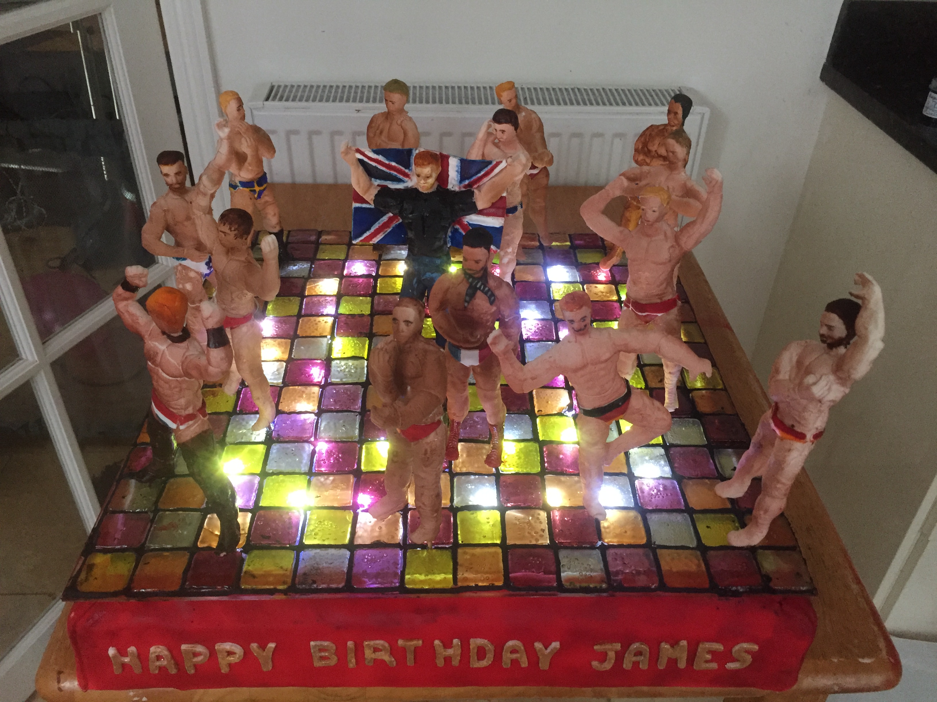 Light up dancefloor cake The Great British Bake Off The Great
